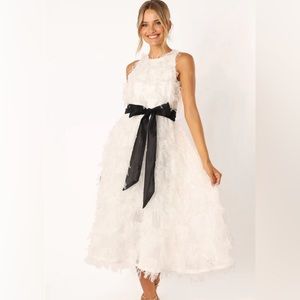 BRAND NEW white Petal & Pup maxi dress with tulle